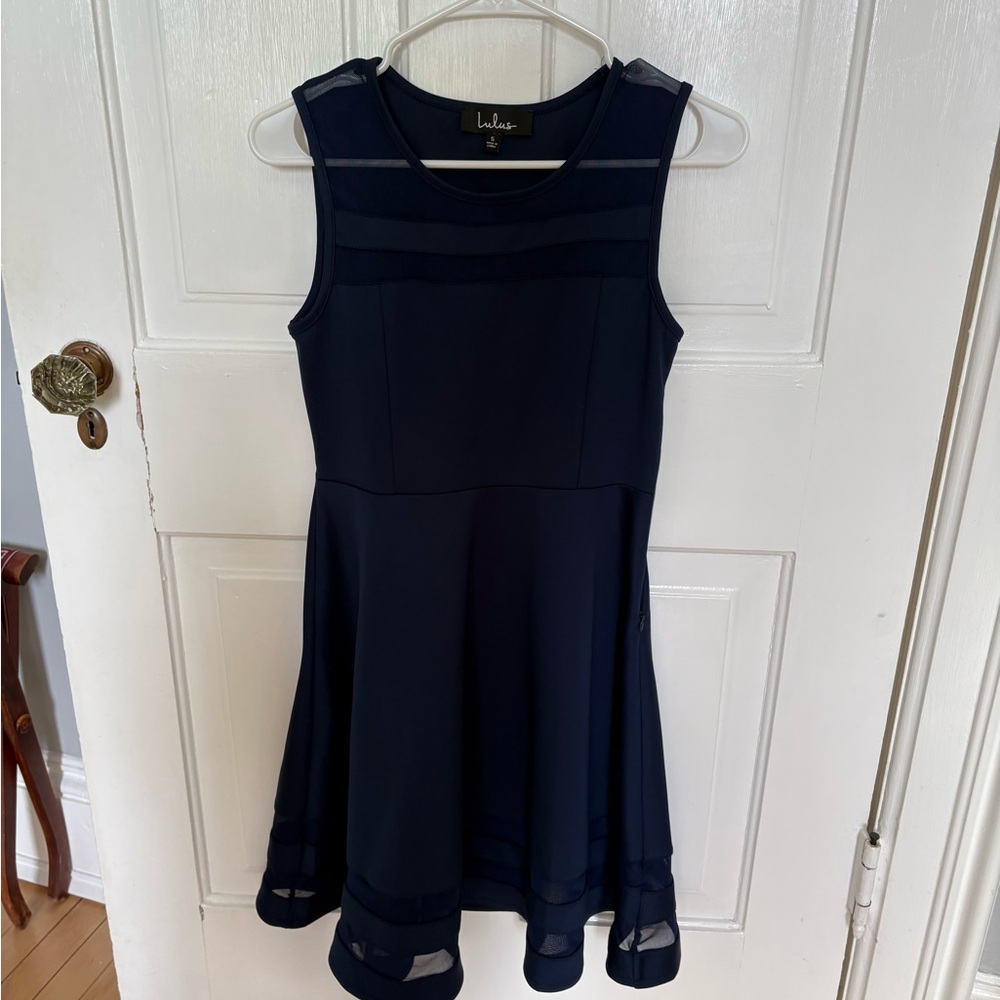 Lulu's Navy Blue Sleeveless Dress